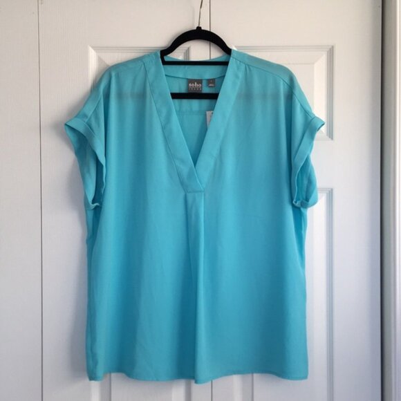NEW NY&C Beautiful Blue Blouse Top - Picture 9 of 9